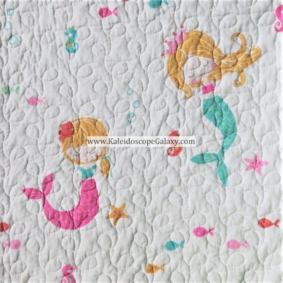 7 Piece Mermaid Twin Quilt ~ Pillow Sham ~ Throw Pillows ~ Sheets ~ Mermaids NEW